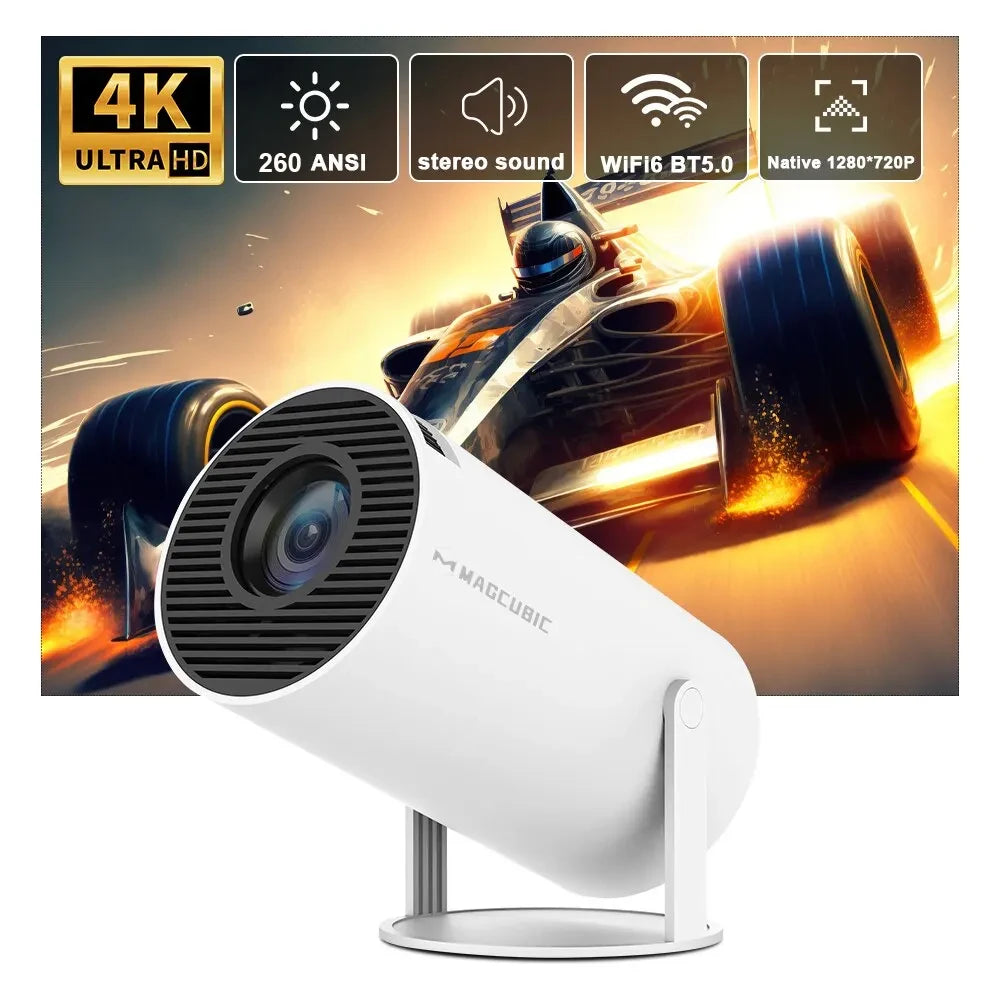 HY300 Pro 4K Projector - Android 11, Dual Wifi6, 260 ANSI, Bluetooth 5.0, Ultimate Home & Outdoor Cinema Experience